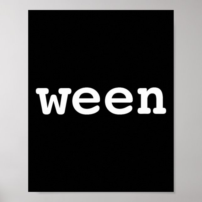 Póster Ween Funny Halloween Pareja Con Hallo (Frente)