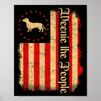 Póster Weenie The People 4 De Julio Bandera Americana De