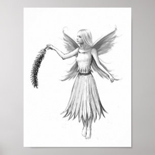 Póster Weeping Willow Fairy with Catkin