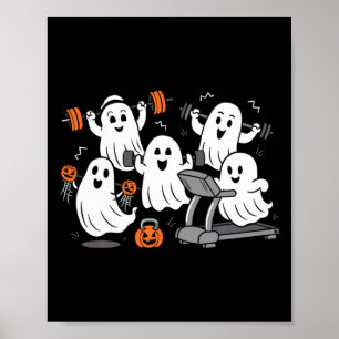 Póster Weibo de Fitness de gafas fantasma Halloween
