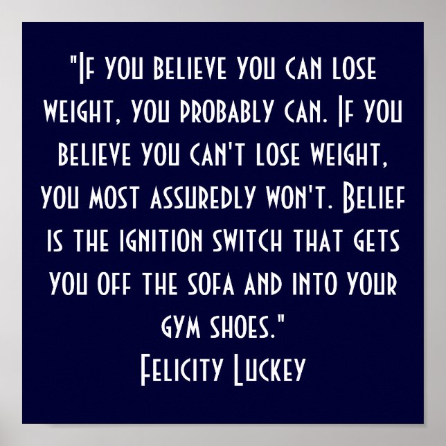 Póster Weight Loss Beliefs 1 (Frente)