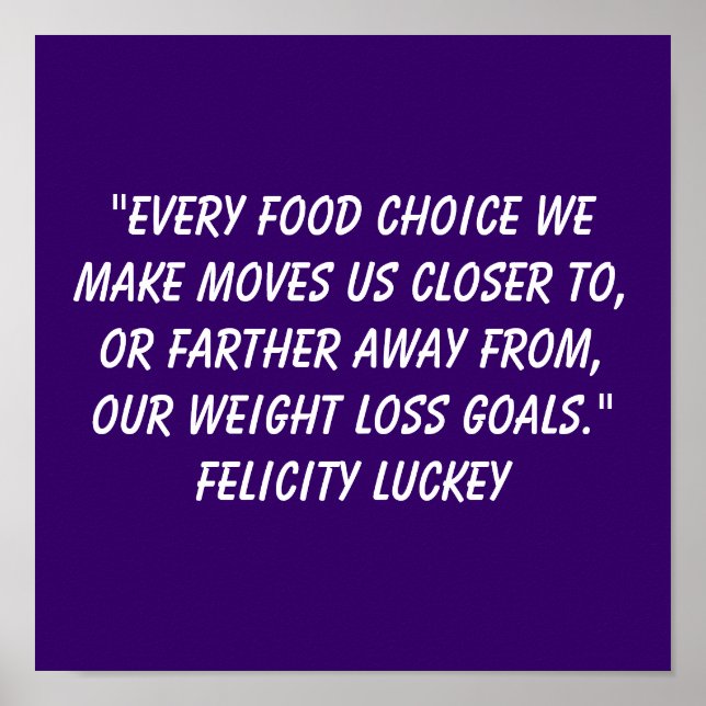 Póster Weight Loss Choices 4 (Frente)