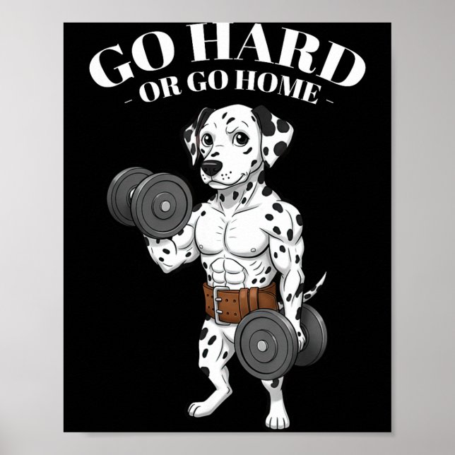 Póster Weightlifting Quotes, Go Hard, Train Hard Bodybuil (Frente)