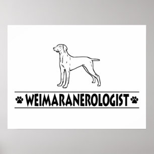 Póster Weimaraner humorístico