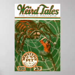 Póster Weird Tales 1925 Cover - Monsters of the Pit 