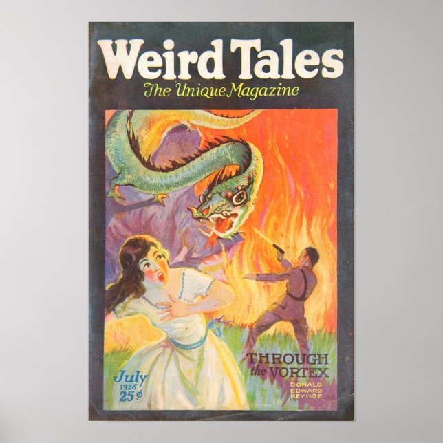Póster Weird Tales Through the Vortex 1926 Cover (Frente)