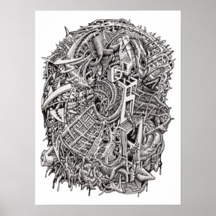 Póster Weirdhead, de Brian Benson, poster