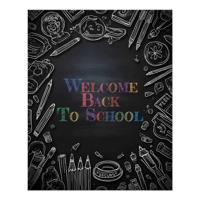 Póster Welcome Back to School – New School Year (Anverso)