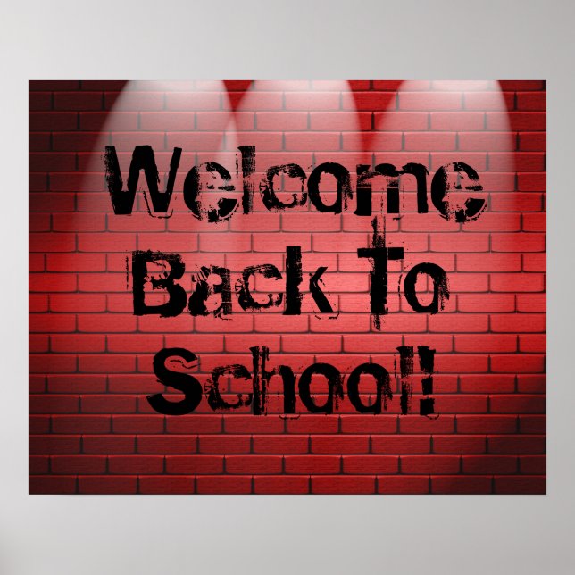 Póster Welcome Back To School! Poster Print Sign (Frente)