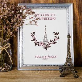 Póster Welcome Guest Board Parisian Inspired Design