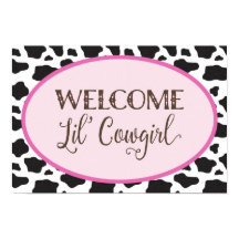 Welcome Lil' Cowgirl Baby Shower Banner