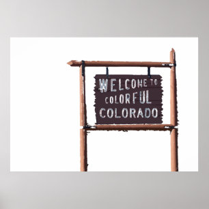 Póster welcome to colorful colorado