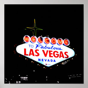 Póster Welcome to Fabuous Las Vegas Nevada Sin City