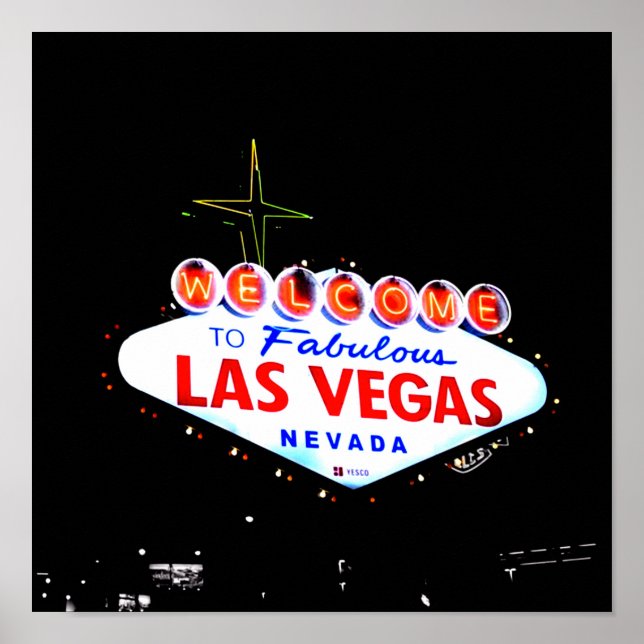 Póster Welcome to Fabuous Las Vegas Nevada Sin City (Frente)