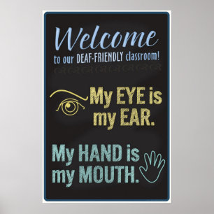Póster Welcome to our Deaf-Friendly classroom! poster