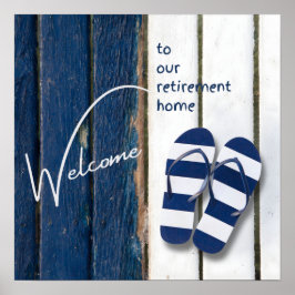 Póster Welcome to our Retirement Home Coastal Themed