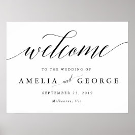 Póster Welcome wedding sign