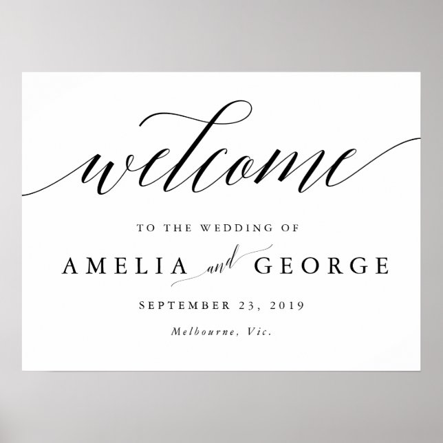 Póster Welcome wedding sign (Frente)
