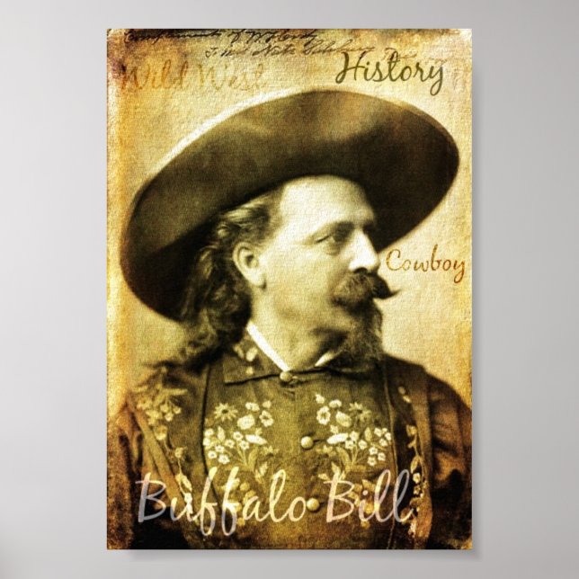 Póster Well Worn Buffalo Bill Cowboy (Frente)