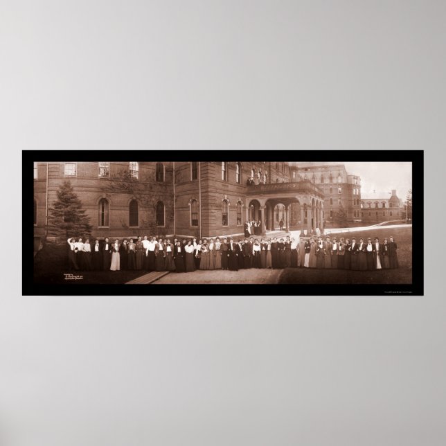Póster Wellesley College MAMÁES Foto 1903 (Frente)