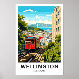 Póster Wellington New Zealand Travel Print