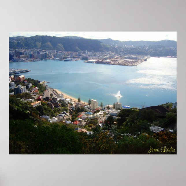 Póster Wellington, Nueva Zelandia (Frente)