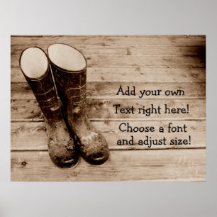 Póster ¿Wellingtons o Wellies Gumboots o Gummies?
