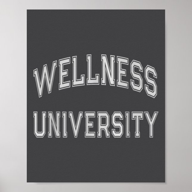 Póster Wellness University Squad Fitness Coach Gym Health (Frente)