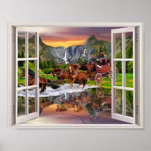 PÓSTER WELLS FARGO STAGECOACH