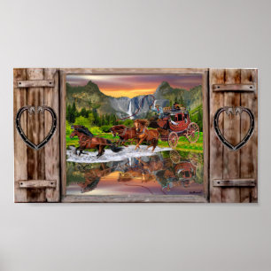 PÓSTER WELLS FARGO STAGECOACH