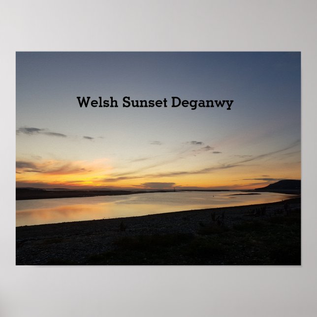 Póster Welsh Sunset Deganwy (Frente)