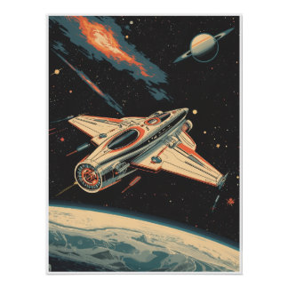Póster Weltall Tour-Mid Century Futurismus