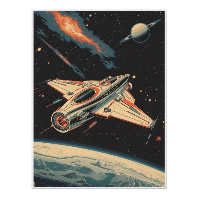 Póster Weltall Tour-Mid Century Futurismus (Anverso)