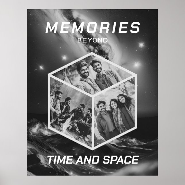 Póster Weltraum Foto Kollage in 3D Poster (Frente)