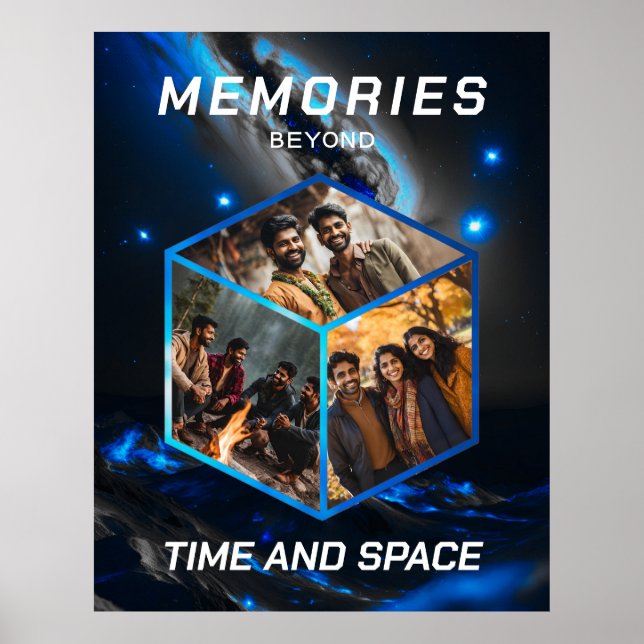 Póster Weltraum Foto Kollage in 3D Poster (Frente)