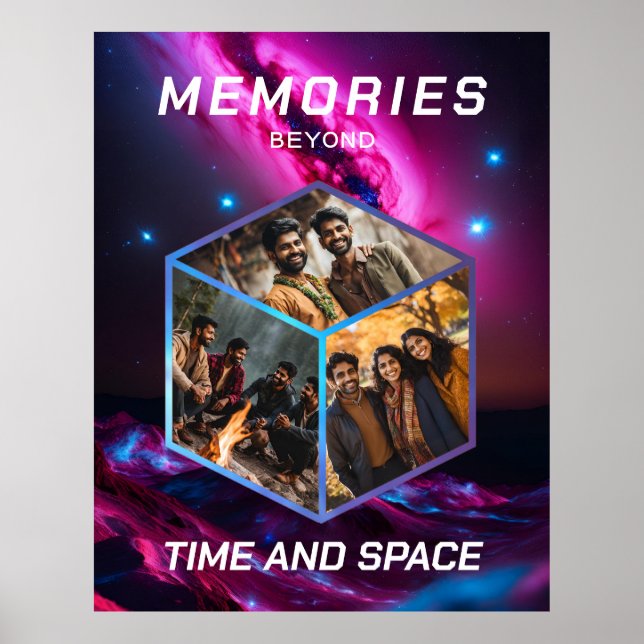 Póster Weltraum Foto Kollage in 3D Poster (Frente)