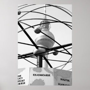 Póster Weltzeituhr Fernsehturm Berlín No.1