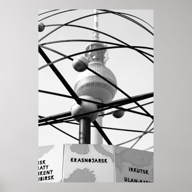 Póster Weltzeituhr Fernsehturm Berlín No. 1 (Frente)
