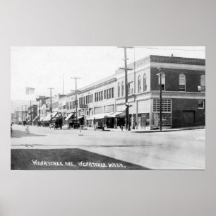 Póster Wenatchee, WashingtonView de la avenida de