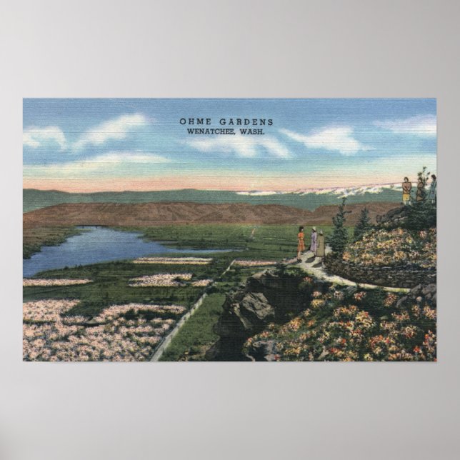 Póster Wenatchee, WashingtonView of Ohme Gardens # 1 (Frente)