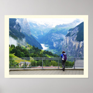 Póster Wengen en Suiza