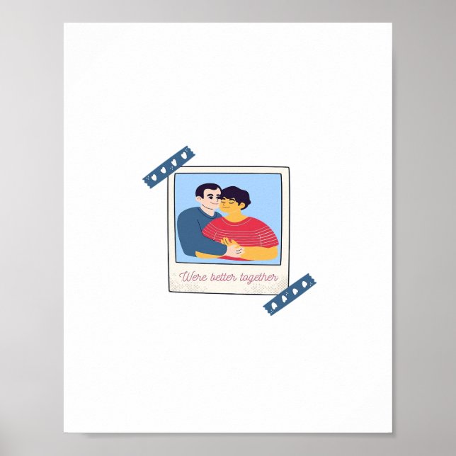 Póster Were Better Together Graphic Minimal Design  (Frente)