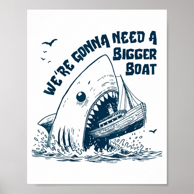 Póster We're Gonna Need A Bigger Boat  (Frente)