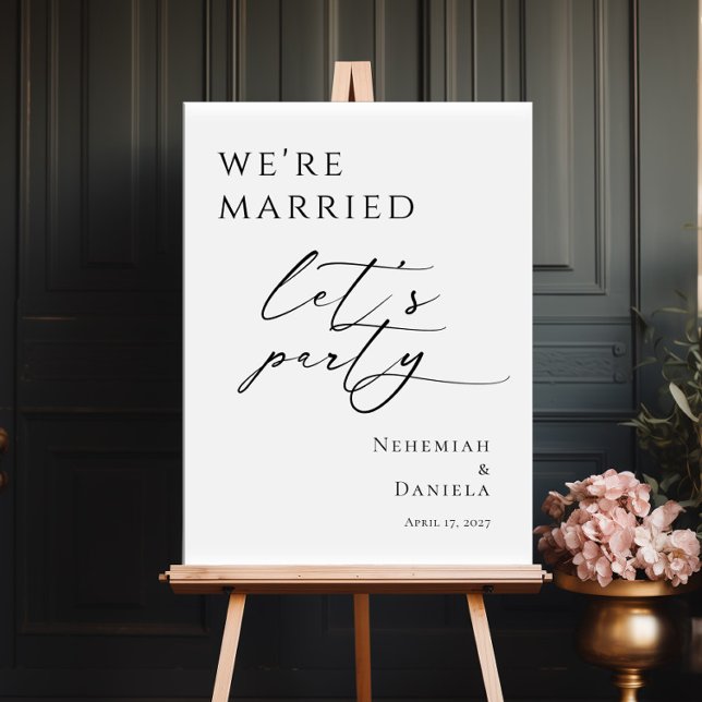 Póster We're Married Let's Party Elopement welcome (Subido por el creador)