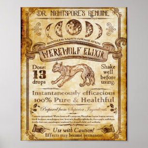 Póster Werewolf Elixir Poster
