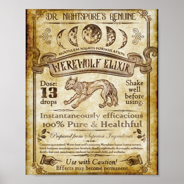 Póster Werewolf Elixir Poster (Frente)