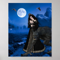Werewolf Vampire Enchantress Halloween Ful Moom