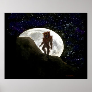 Póster Werewolf y Poster de luna llena