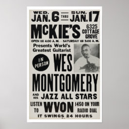 Póster Wes Montgomery en el Festival de Jazz de McKie