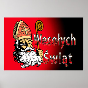 Póster Wesolych Swiat San Nicolás